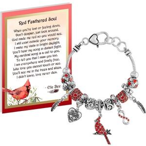 Red Cardinal Charm Bracelet – A Symbol of Love & Remembrance & Eternal M…